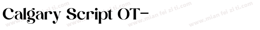 Calgary Script OT字体转换